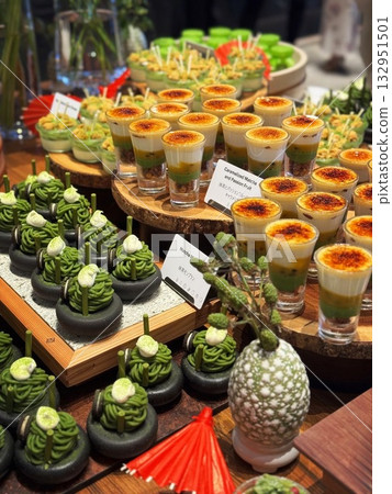 Matcha sweets buffet Matcha sweets buffet 132951501