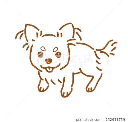 吉娃娃線描 132951759