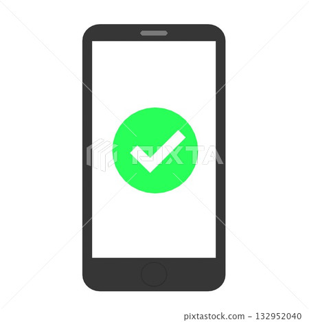 Payment completed via smartphone Payment completed via smartphone 132952040