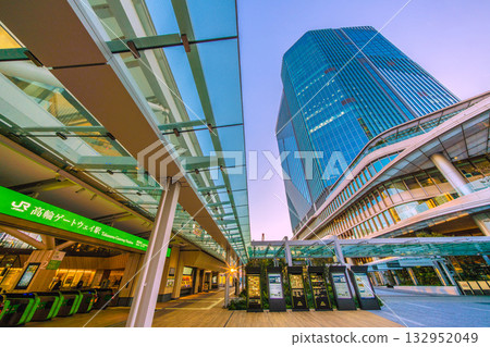 View of the Tokyo cityscape in Japan, including the sunlight and Takanawa Gateway Station. A ray of hope for a new era... = November 10th View of the Tokyo cityscape in Japan, including the sunlight and Takanawa Gateway Station. A ray of hope for a new era... = November 10th 132952049