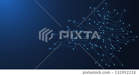 Circuit board digital abstract background. Motherboard technology texture design. AI semiconductor and computer processor on tech bg. Vector illustration Circuit board digital abstract background. Motherboard technology texture design. AI semiconductor and computer processor on tech bg. Vector illustration 132952218