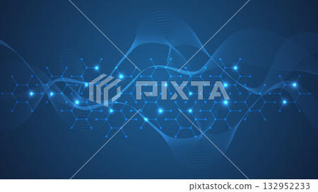 Health care abstract background with hexagons, lines and dots. Medical innovation banner template concept. Biology and pharmaceutical technology background. Vector illustration. Health care abstract background with hexagons, lines and dots. Medical innovation banner template concept. Biology and pharmaceutical technology background. Vector illustration. 132952233