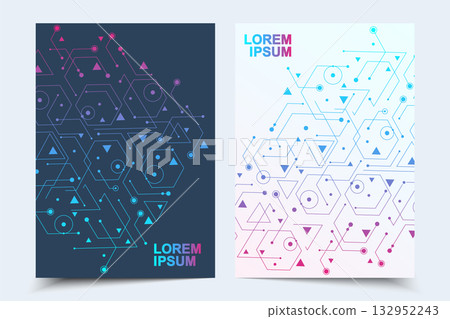 Modern scientific, medical, health care, digital technology concept idea for brochure, cover, flyer, report, poster, layout, leaflet, catalog, magazine or annual report in A4 size. Modern scientific, medical, health care, digital technology concept idea for brochure, cover, flyer, report, poster, layout, leaflet, catalog, magazine or annual report in A4 size. 132952243