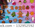 Colorful Christmas Cookies Greeting for 2026 Holidays 132952592