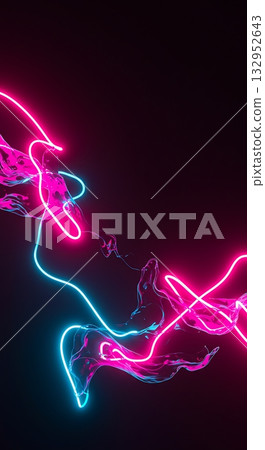 Vibrant neon light trails dance with liquid splashes, creating a dynamic, futuristic energy perfect for modern design projects. Vibrant neon light trails dance with liquid splashes, creating a dynamic, futuristic energy perfect for modern design projects. 132952643
