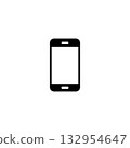 Smartphone icon isolated on white background. Realistic smartphone mockup. black Mobile phone vector icon. 132954647