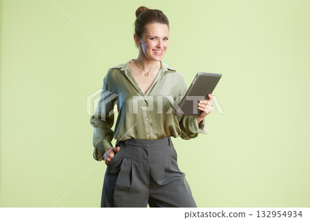 Confident Tablet User: Professional and Modern 132954934