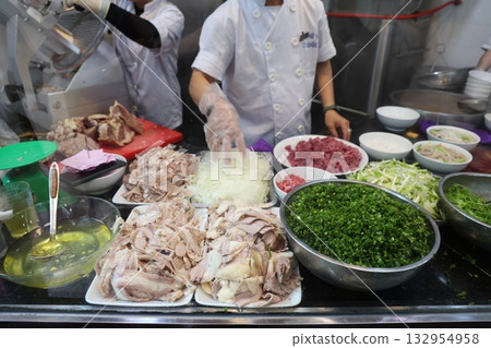 Pho restaurant kitchen 132954958