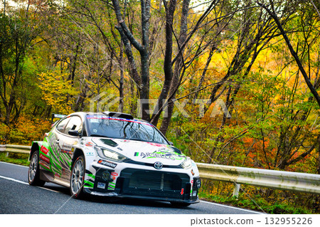 世界拉力錦標賽賽車在公共道路上行駛 132955226