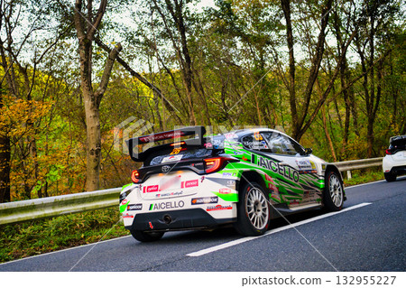 世界拉力錦標賽賽車在公共道路上行駛 世界拉力錦標賽賽車在公共道路上行駛 132955227