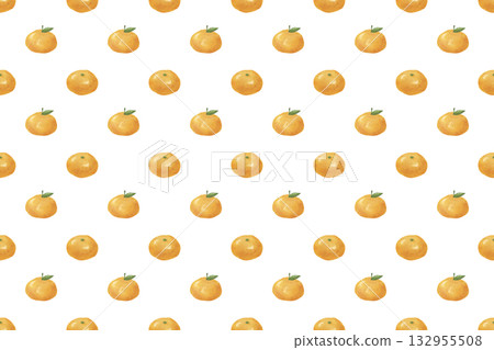 Seamless watercolor orange and mandarin orange pattern | Winter background and miscellaneous goods design 132955508