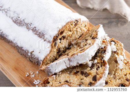 Traditional Christmas Stollen with Raisins Traditional Christmas Stollen with Raisins 132955760