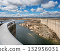 Beautiful landscape with a blue sky and a river 132956031