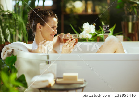 Peaceful Soak with a Warm Beverage Peaceful Soak with a Warm Beverage 132956410