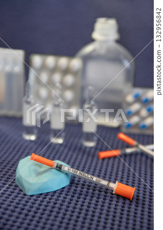 Insulin Syringes and Medical Supplies for Injection Therapy Insulin Syringes and Medical Supplies for Injection Therapy 132956842