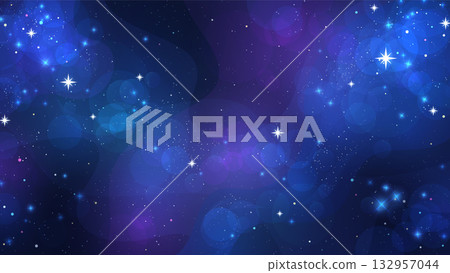 Sparkling space star background illustration_16:9 132957044