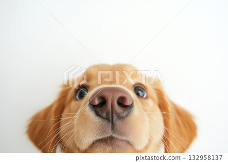 Retriever dog puppy cute animal pet furry adorable canine playful nose brown Retriever dog puppy cute animal pet furry adorable canine playful nose brown 132958137