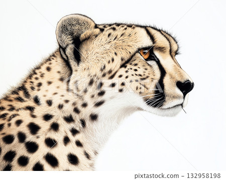 Cheetah wildlife predator feline fast savannah spotted nature animal graceful speed 132958198