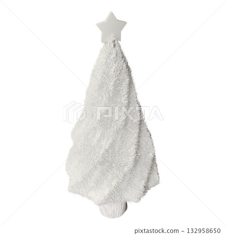 Simple Christmas tree body, white, transparent background Simple Christmas tree body, white, transparent background 132958650