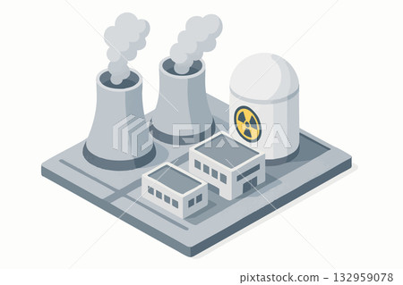 Nuclear Power Plant Facility vector illustration Nuclear Power Plant Facility vector illustration 132959078