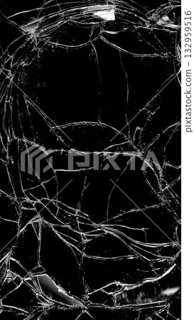 Freeze Motion Shot of Breaking Real Glass Isolated on Black Background Freeze Motion Shot of Breaking Real Glass Isolated on Black Background 132959516