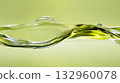Abstract liquid wave flowing on light green background 132960078
