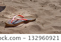 slipper on the sand 132960921