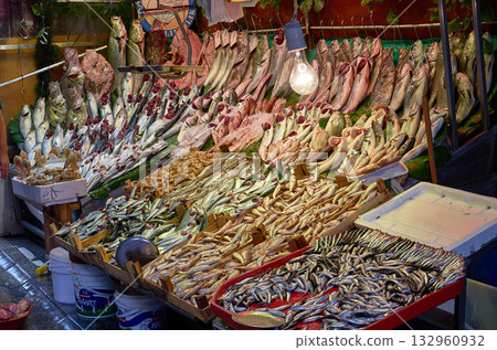 fish shop in the kadikoy market fish shop in the kadikoy market 132960932