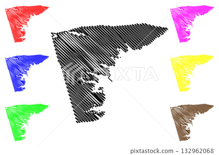 Kings County (Canada, Prince Edward Island Province, North America) map vector illustration, scribble sketch Comte de Kings map Kings County (Canada, Prince Edward Island Province, North America) map vector illustration, scribble sketch Comte de Kings map 132962068
