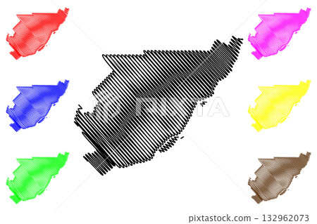 Capitale-Nationale Administrative region (Canada, Quebec Province, North America) map vector illustration, scribble sketch Capitale Nationale map 132962073