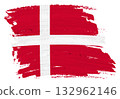 Denmark flag background paint splash brushstroke 132962146