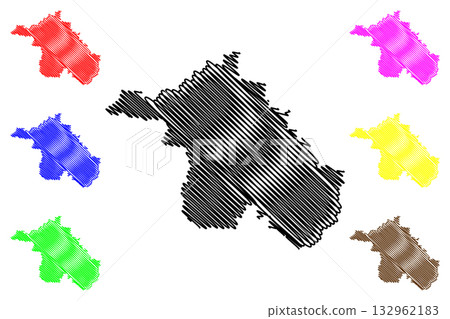 Barcaldine Region (Commonwealth of Australia, Queensland state) map vector illustration, scribble sketch Barcaldine map Barcaldine Region (Commonwealth of Australia, Queensland state) map vector illustration, scribble sketch Barcaldine map 132962183