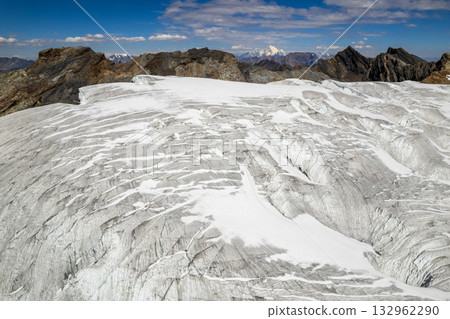 Aerial view of the Pastoruri Glacier, Ancash. 132962290