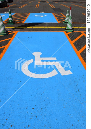 Wheelchair mark caring parking lot Wheelchair mark caring parking lot 132963040