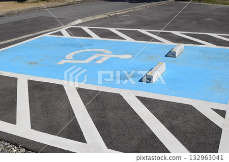 Wheelchair mark caring parking lot Wheelchair mark caring parking lot 132963041