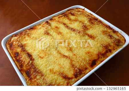 Homemade Baked Cannelloni with Cheese and Sauce 132963165