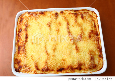 Homemade Baked Cannelloni with Cheese and Sauce 132963166