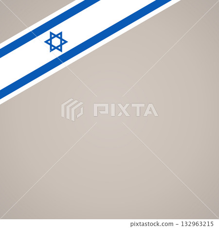 Corner ribbon flag of Israel Corner ribbon flag of Israel 132963215