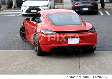 紅色跑車形象 132963678