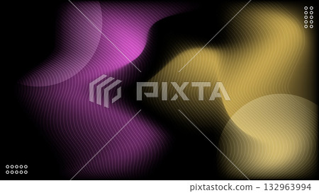 Soft Waves Lines Glow with Multicolor Wavy Lines and Circles Abstract Gradient Background Design.Vector Illustration 132963994