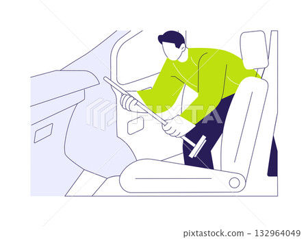 Interior cleaning abstract concept vector illustration. 132964049