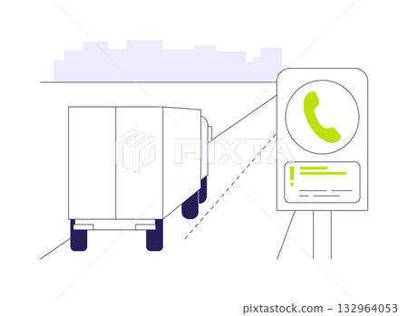Emergency call box abstract concept vector illustration. 132964053
