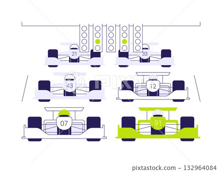 Starting line abstract concept vector illustration. Starting line abstract concept vector illustration. 132964084