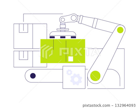 Automated sortation systems abstract concept vector illustration. Automated sortation systems abstract concept vector illustration. 132964093