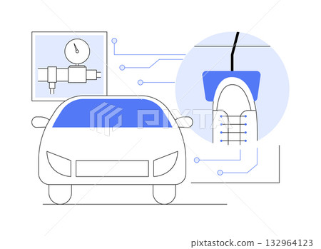 Pressure sensor isolated cartoon vector illustrations. Pressure sensor isolated cartoon vector illustrations. 132964123