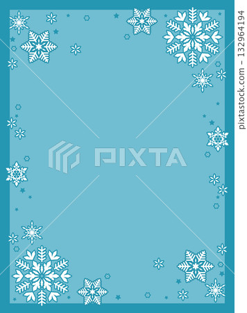 Simple and cute snow frame background 132964194