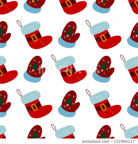 Christmas seamless pattern in hand draw style Christmas seamless pattern in hand draw style 132964217