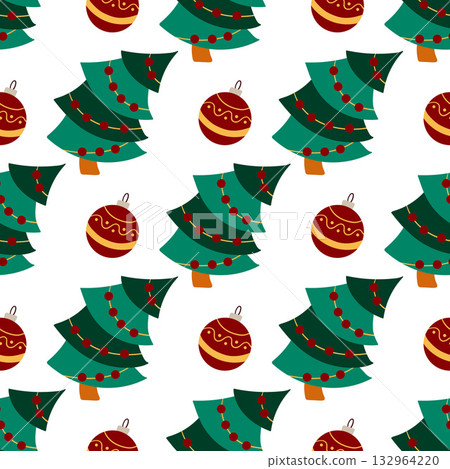Christmas seamless pattern in hand draw style Christmas seamless pattern in hand draw style 132964220