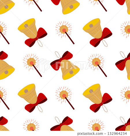 Christmas seamless pattern in hand draw style Christmas seamless pattern in hand draw style 132964234