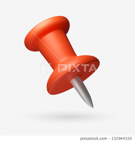 3D realistic pin icon 3D realistic pin icon 132964320